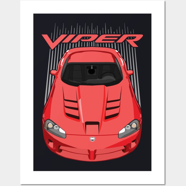 Viper SRT10-red Wall Art by V8social